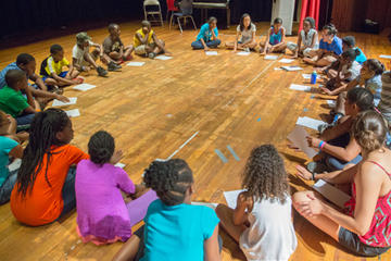 Students in circle