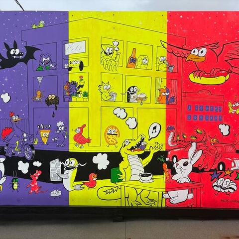 mural outside of the ed portal