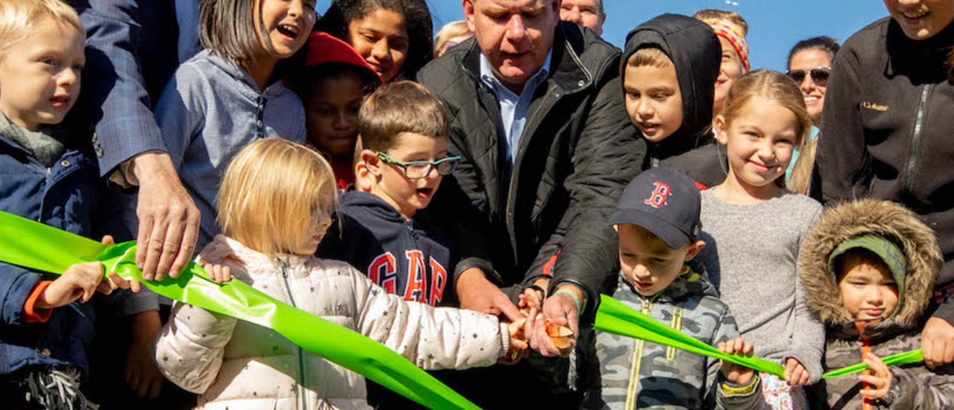 Ribbon cutting at Smith Field Park